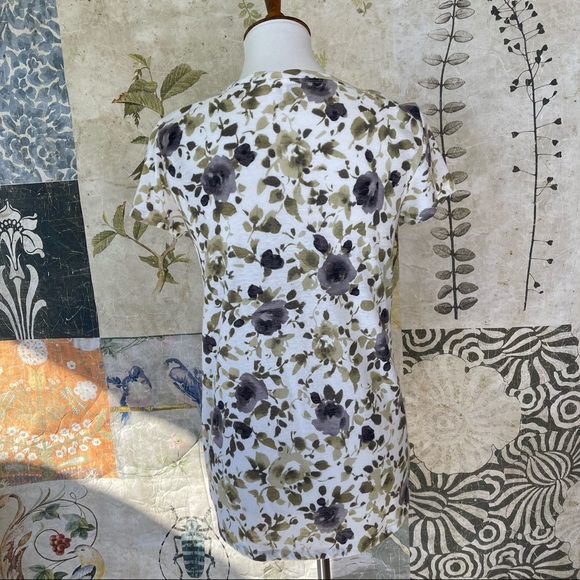 Anthropologie 9-H15 STCL Floral Short Sleeve Tee - Picture 4 of 16